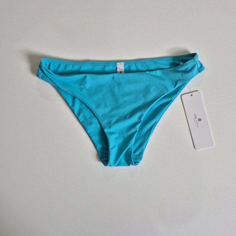 CRZ YOGA Women Turquoise Blue Bikini‎ Swim Bottom Low Rise RY006 Size S NWT